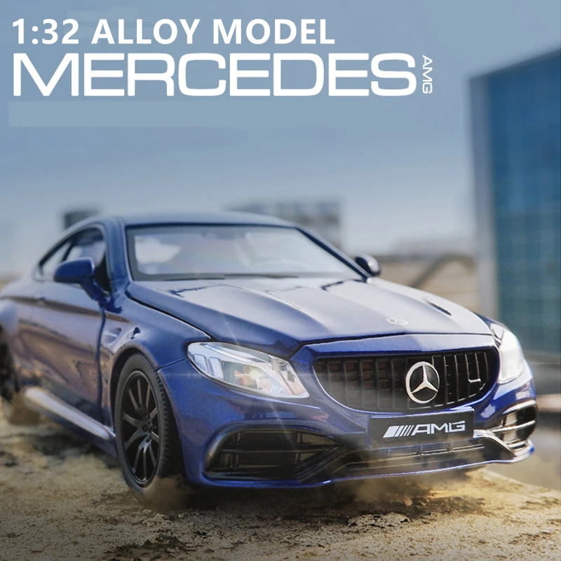 1:32 AMGC63S C63S Coupe zliatiny Model automobilu odliatky a hračky Model kovové vozidlo Model Zbierka vysokej simulácie Zvukové svetlo Darček