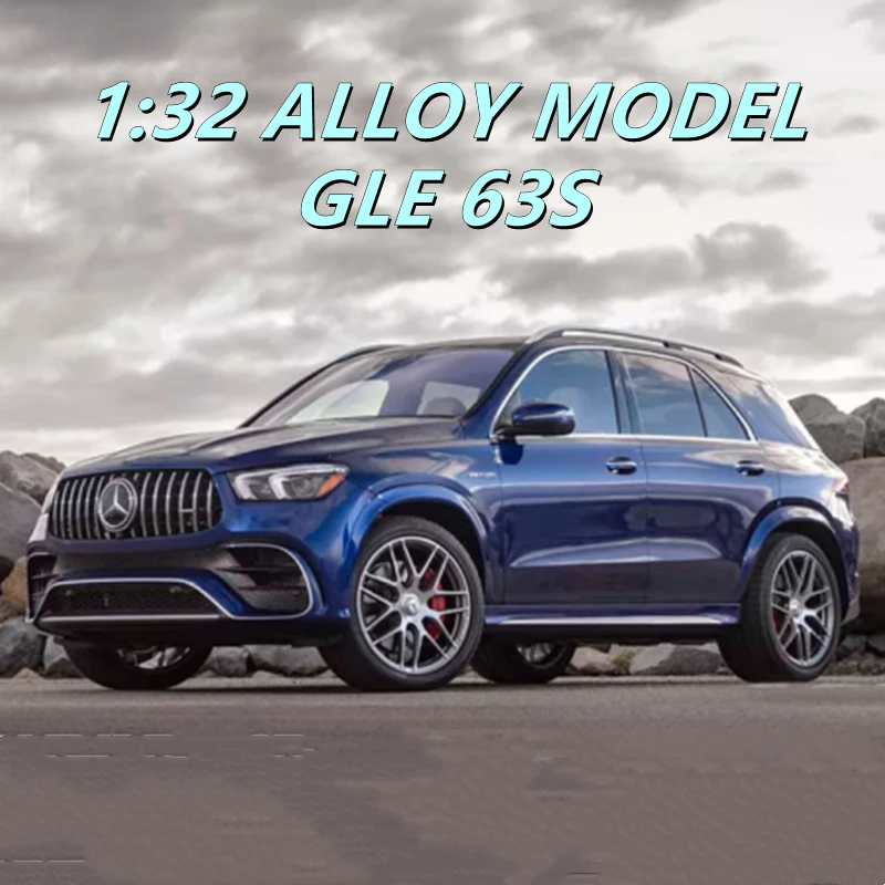 1:32 Benzs GLE 63S Zliatinový model automobilu Diecast Metal Hray Off-Road vozidlá auto simulácia simulácia zvuku svetlo Zbierka detský darček