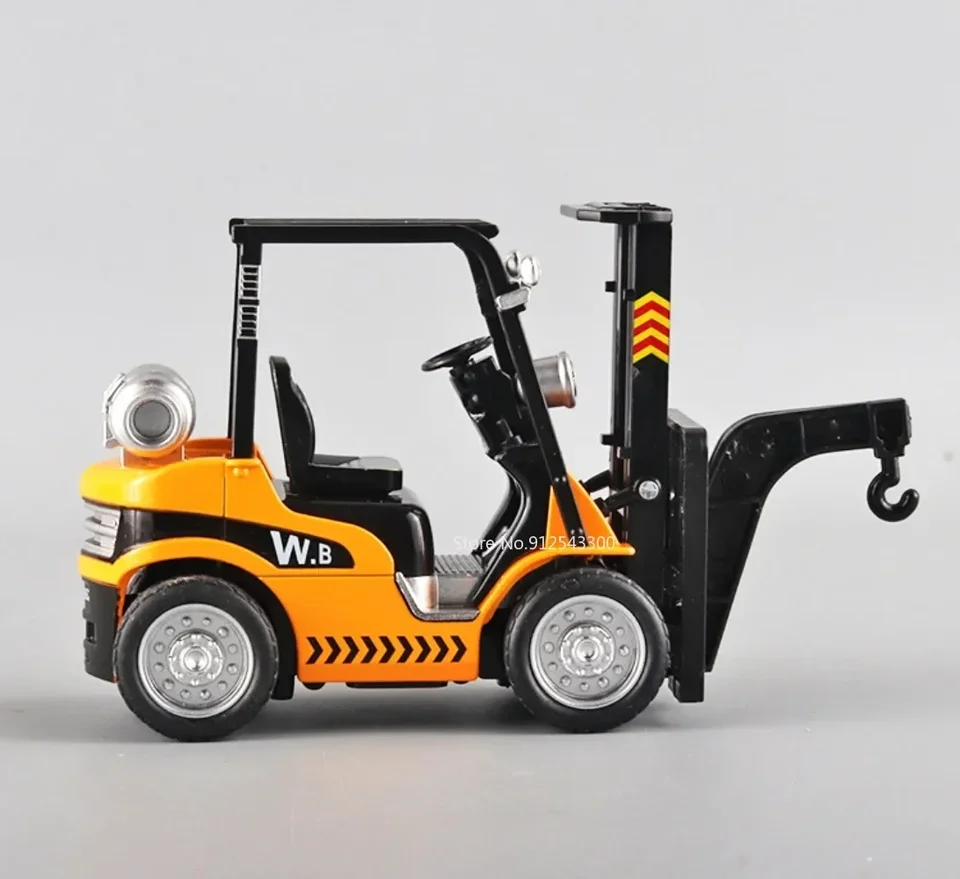 1:32 Crane Vozhovca modelka automobilu Automobily Diecast Metal Warehouse Lift Truck Zvukové svetlo Prus späť