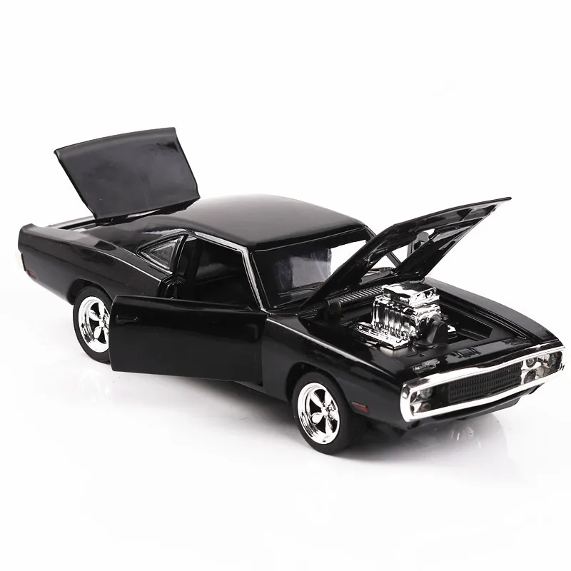 1:32 Fast Furious 7 Simulačné auto modelovej zliatiny Diecasting Inerciálne návratové auto Dodge Charger svalové vozidlá detské hračky