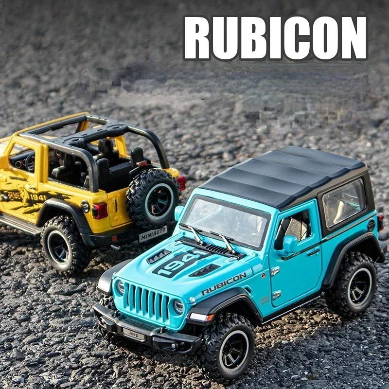 1:32 Jeeps Wrangler Rubicon 1941 zliatinový model Model metalových odliatk