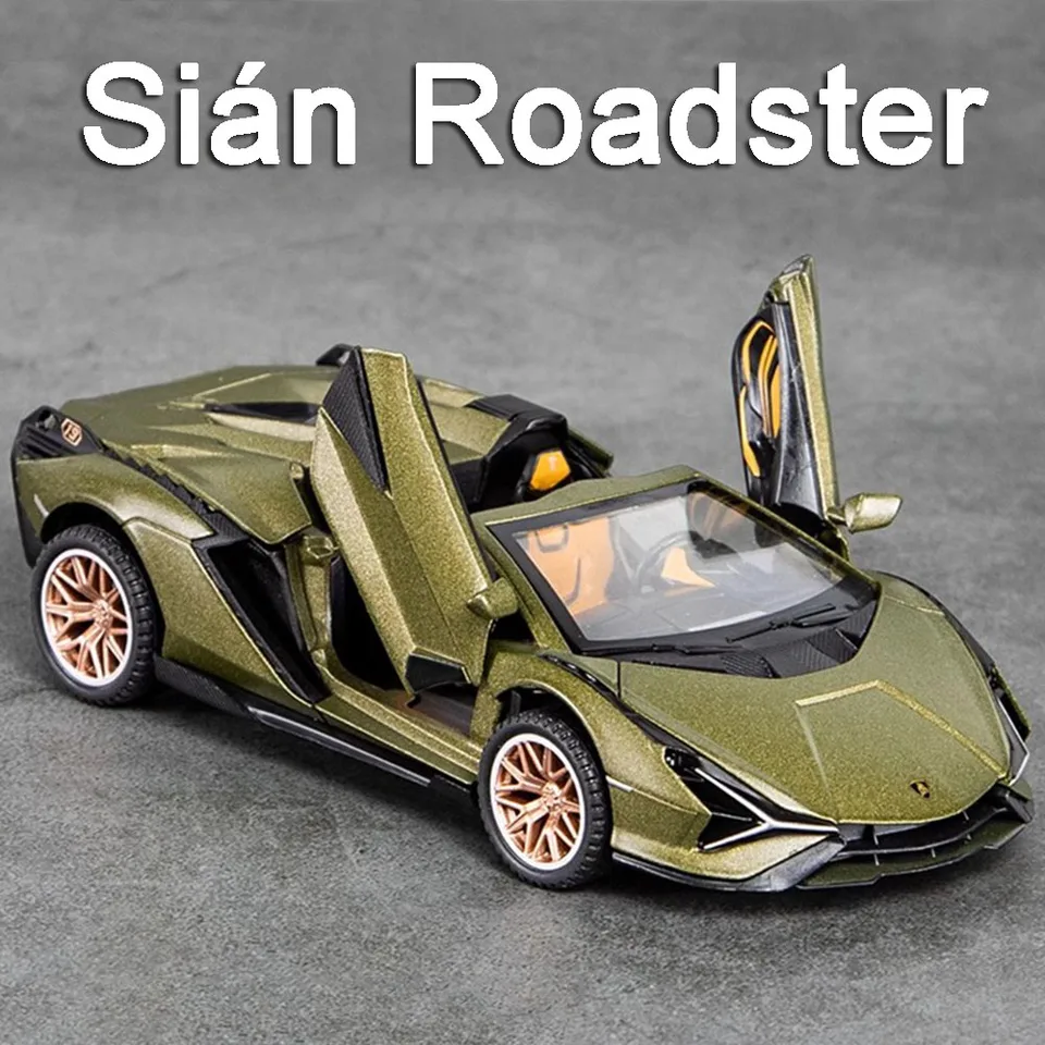 1:32 Sián Roadster Sports Car Model Hračky zliatiny Diecast Vozidlá Zvuk ľahké dvere otvorili Supercars Pull Back pre deti darčeky pre deti
