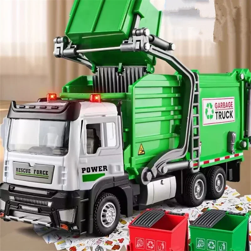1/32 Zbierka odpadu v meste Model vozidla Model kovové odpadky Triedenie Sanitačné vozidlá vozidlá