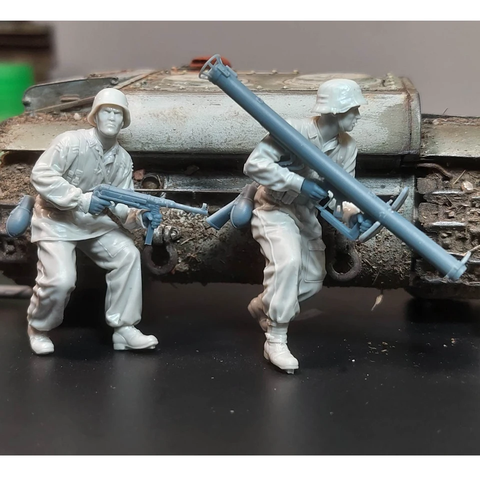 1/35 Tank Achush Set, vojak postavy modelu živicového modelu, vojenské témy GK, druhej svetovej vojny, nenáročná a nenatretá súprava