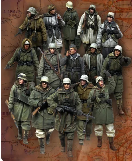 1/35 živice Model Obrázok GK ， (15 osôb) Nezostávajúca a nenatretá súprava