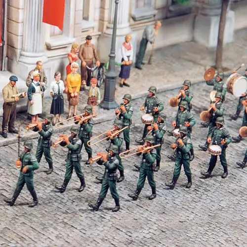 1/35 živicový model Obrázok GK ， Nemecká skupina má 22 členov, nezmiešaná a nenatretá súprava