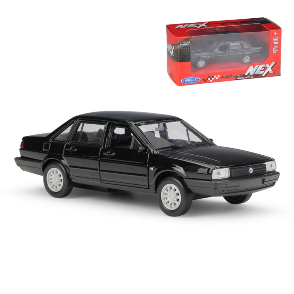1/36 Volkswagen Santana Toy Model Model Welly Diecast Miniature Pull Back