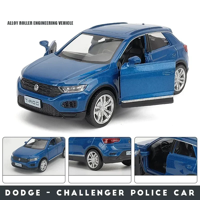 1:36 Volkswagen T-Roc zliatinový model automobilu Diecast & Hračky Model kovový automobil Simulácia Pull Back Zbierka detská hračka F344