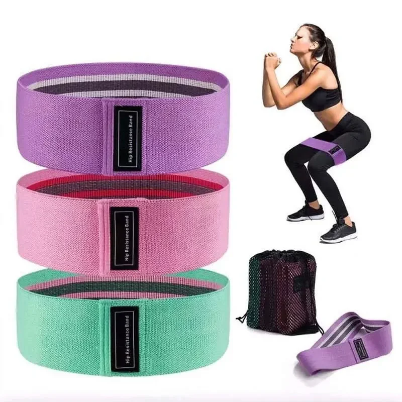 1/3ks Elastic Squat Resistance Band Butt Circle Prenosná športová fitness telesná skupina Tens Yoga Stret Training Band