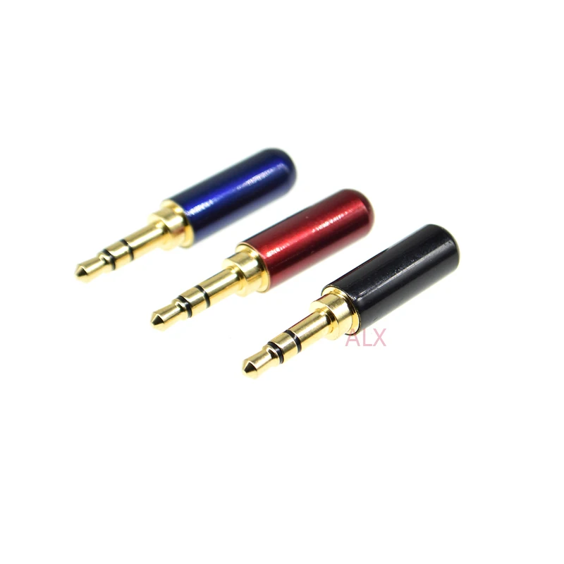 1/3ks Mini Jack 3,5 mm 3 póly Mužský zástrčkový hliník stereo 3 Pin 3,5 mm zástrčkový konektorový konektor plug slúchadla slúchadla DIY