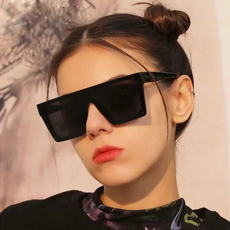 1-3ks módny trend veľké rámové slnečné okuliare Čierne módne slnečné okuliare Retro osobnosť Siamese Piece slnečné okuliare slnečné okuliare