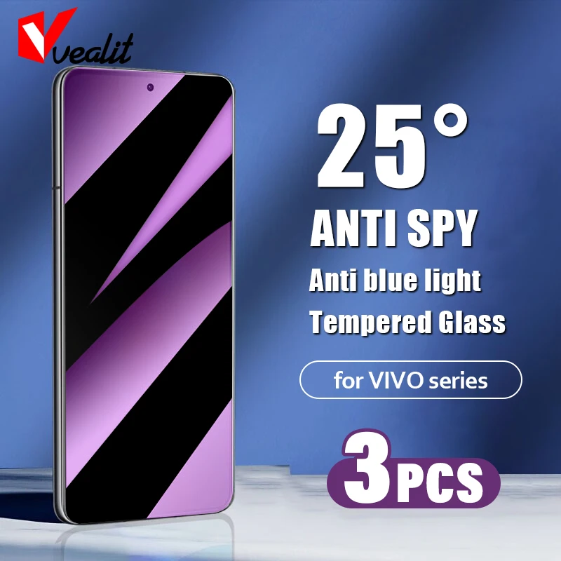 1-3ks ochrana súkromia anti modré svetlo Temperované sklo pre vivo iqoo 12 11 10 9 8 7 Protect obrazovky proti špionáku Iqoo Neo 9 Pro 6 3 5 SE