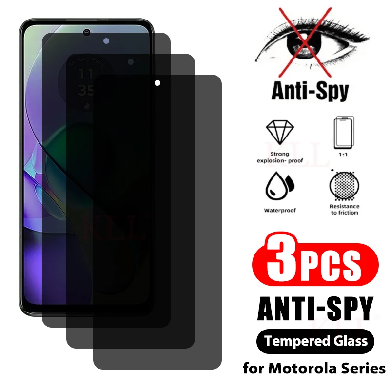 1-3ks ochrana súkromia anti-sppy temperované sklo pre Motorola G54 G14 G53 G73 G23 G13 G84 G82 G72 G62 G52 G42 G32 G22 G22