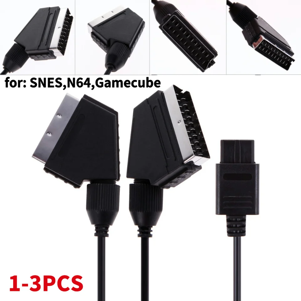 1-3ks SNES GameCube a N64 Console A/V TV Video Scart RGB kábla SNES Gamecube a N64 Console A/V TV Video Video RGB kábla RGB