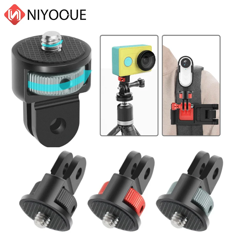 1/4 adaptér pre prevodník skrutkového prevodníka pre GoPro 12 11 10 9 EKEN SJCAM Insta360 X2 X3 X4 R DJI Action Camera GoPro Accessories