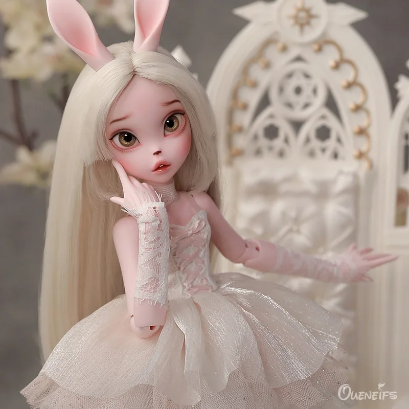1/4 bjd bábika Kacey Vzvlášť a disketové uši roztomilé hračky Bunny Hračky čisté remeselné umenia guľôčkovej kĺbovej bábiky