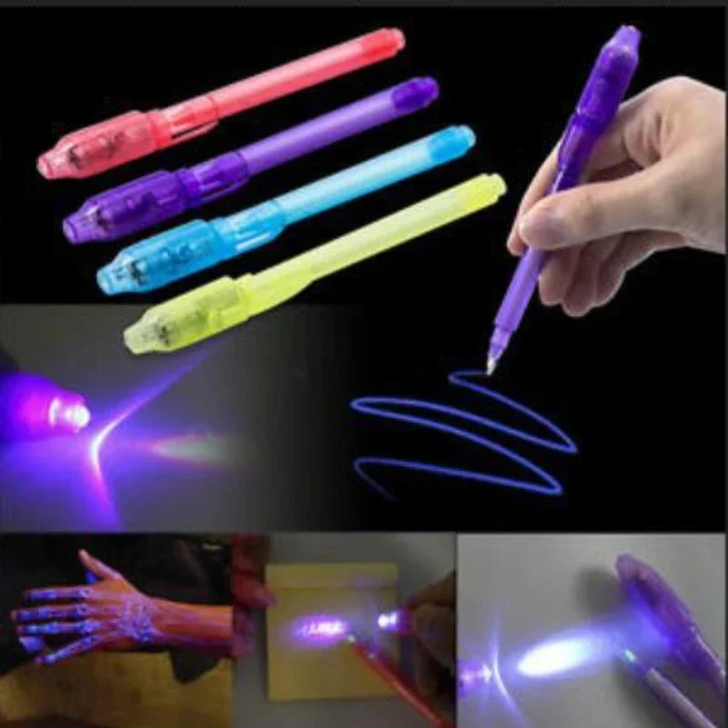 1/4 ks Neviditeľné atramentové pero Spy Pen s UV ľahkou magickou značkou pre tajné správy o pokladnici ceny Detské párty uprednostňujú darček hračiek