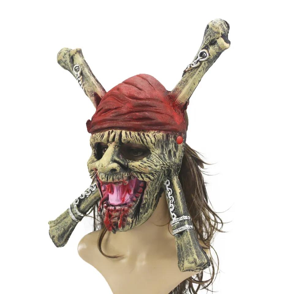 1/4 ks PRIATE SKULLMASK MEN Horor kostýmová maska ​​Maska plná maska ​​na tvár Nočná mora na Elm Street Party Costy Props 2024