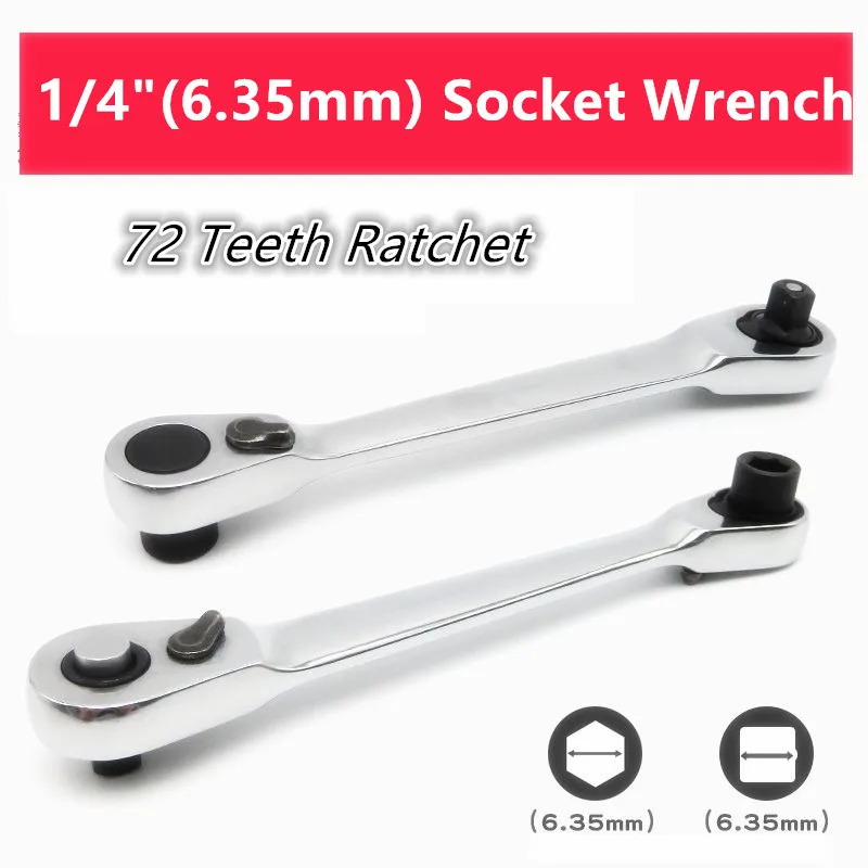 1/4 palca 2 v 1 dvojitá hlava prenosný kľúč pre prenosný kľúč Rob 72 Mini hex Bit Bit Double Ended Screvver Spanner
