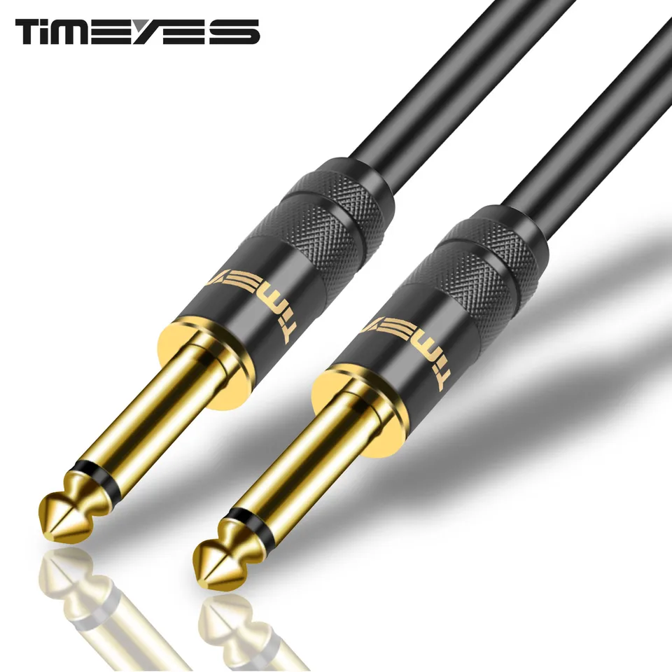 1/4 palcový priamy prístrojový kábel 6,35 mm až 6,35 mm stereofónny zvuk Profesionálny gitarový kábel pre gitarovú basovú zosilňovaciu klávesnicu