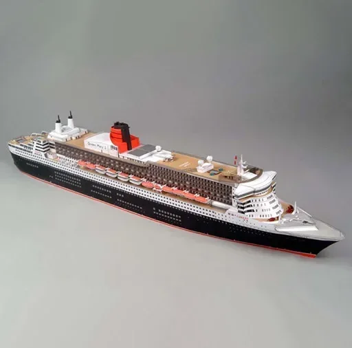 1/400 DIY 3D papierový model Battleship Patríce Model A4 Queen Mary II of England Ship Model Model Model Zhromaždenie detských hračiek Darček