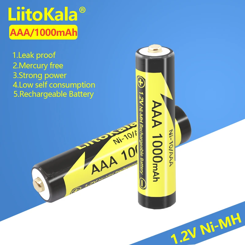 1-40ks liitokala Ni-10/AAA 1,2V 1000MAH NIMH AAA Nabíjateľná batéria vhodná pre hračky, myši, elektronické stupnice, myš atď.