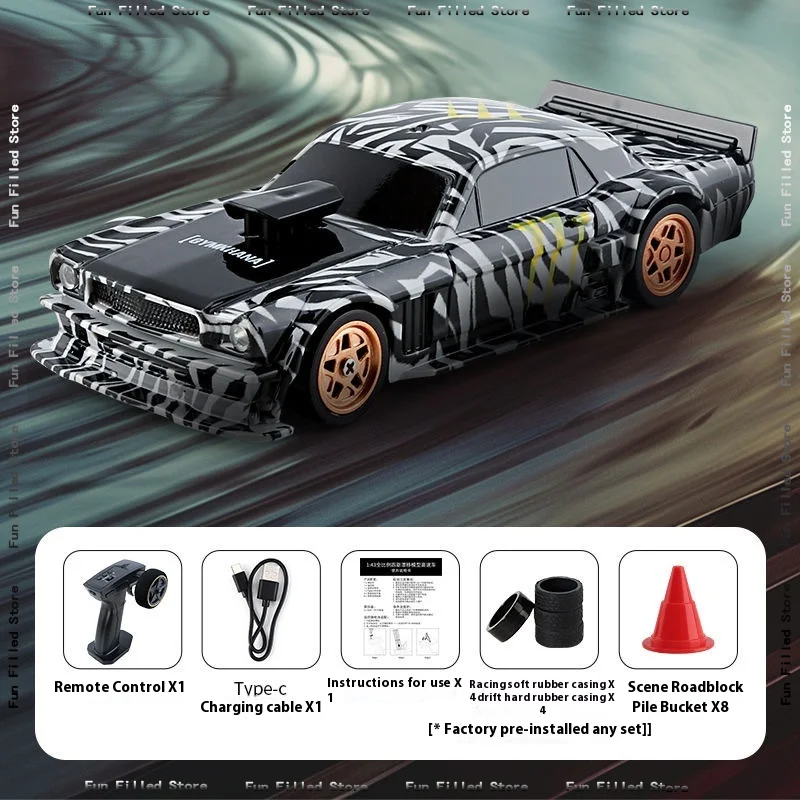 1: 43 Rýchlosť pohonu štyroch kolies Diaľkové ovládanie vozidla 2.4G Simulácia diaľkového ovládania driftového závodného automobilu Detské hračky Model Wholesa Wholesa