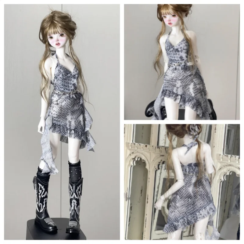 1/4bjd šedé šaty bjd4 priadza sukňa 4 stupnice BJD Shoes 1/4 Doll Clothes
