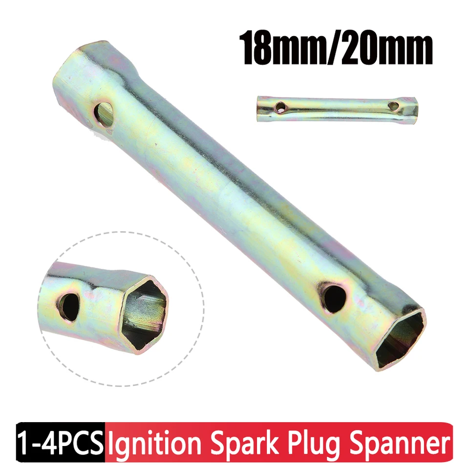 1-4ks 18 mm/20 mm Motocyklové zapaľovanie zapaľovaciu sviečku Spanner Deep Reach Socket Socket 130 mm Univerzálne náradie na opravu motocyklov