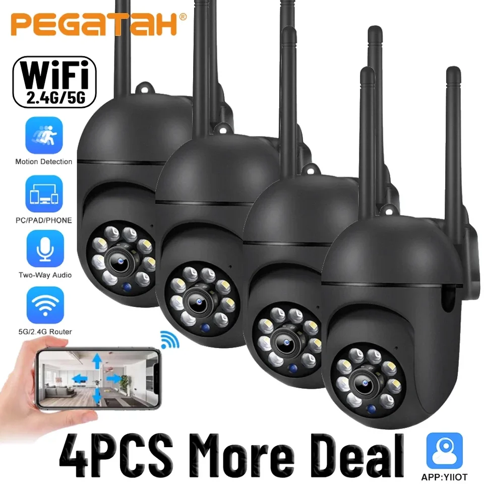 1-4ks 5G 2,4G WiFi Camera Sledovanie kamery PTZ IP fotoaparát Outdoor Security Protection Camera