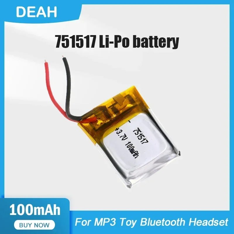 1-4ks 751517 3,7V 100 mAh Nabíjateľná lítiová polymérna batéria pre cheerson CX-10 CX10 CX12 JJ820 V646 V676 JJ810 RC Helikoptéra RC