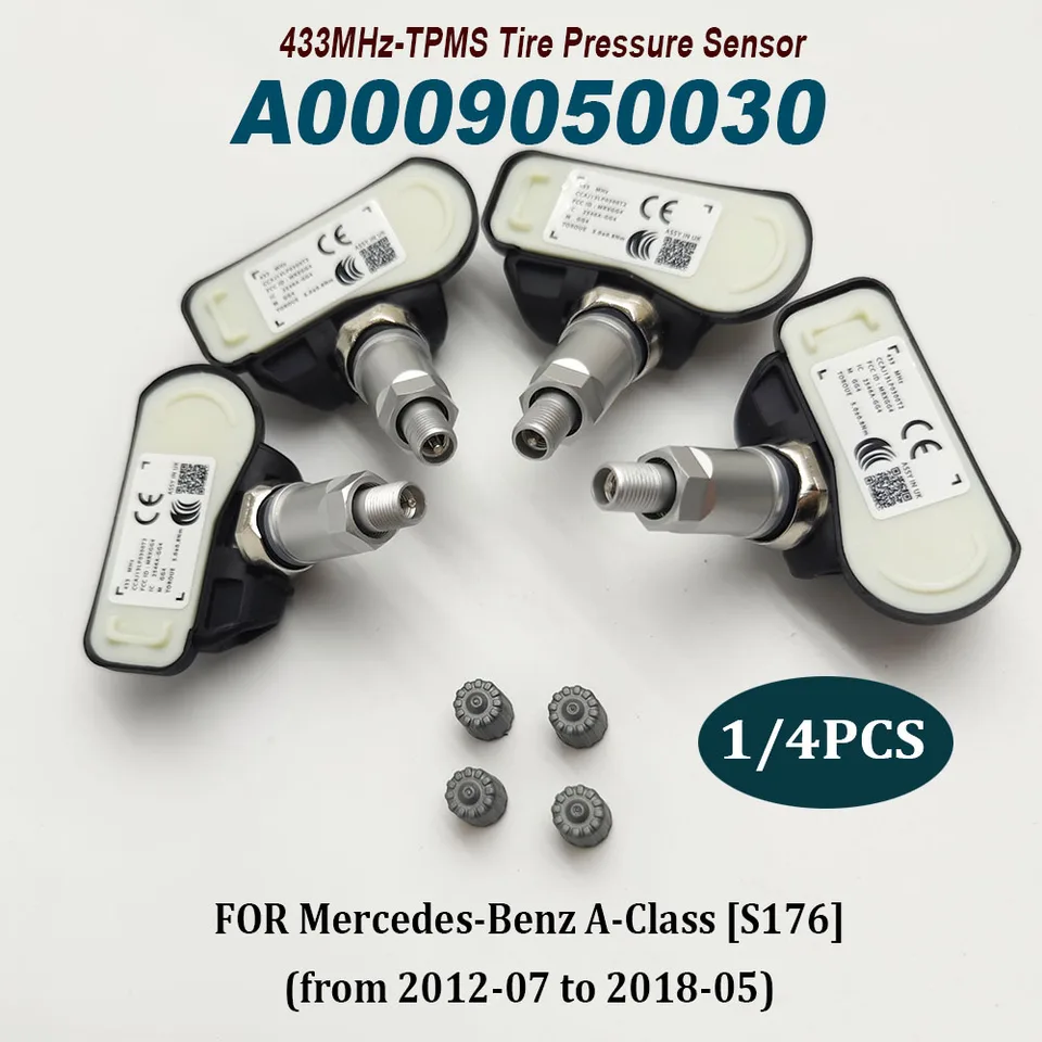 1/4ks a0009050030 Senzor tlaku pneumatík TPMS 433 MHz pre roky 2013-2019 Mercedes-Benzz S-trieda W222 670002790 0009050030