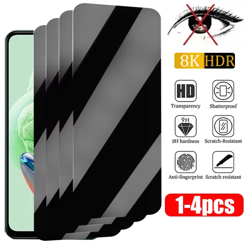 1-4ks anti-Spy Screen Protector pre Xiaomi POCO X6 Pro 5G M6 Pro C65 X3 NFC M5 M5S M4 F3 X5 F4 X4 GT M3
