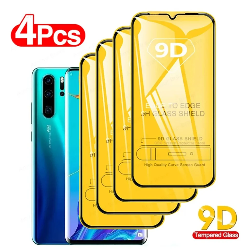 1-4ks Plne kryt obrazovky pre chránič obrazovky pre Huawei P40 P20 Lite Temperované sklo pre Huawei Nova 5i 5 4 Y9a Y7 Prime 2019 Y6 Y5 Sklene