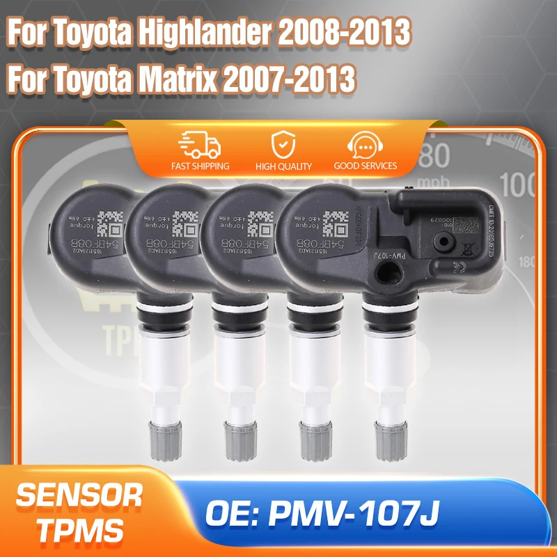 1/4ks TPMS tlakový senzor pre Toyota Highlander 2008 2009 2010 2012 2012 2013 2013 Toyota Matrix 2007-2013 PMV-107J 315 MHz