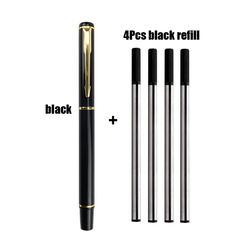 1+4ksové gélové perá sada čiernej modrej červenej doplňovacej guľky Gel Gullet Bullet 0,5 mm škola a kancelárske potreby kawaii príslušenstvá kancelárske potreby