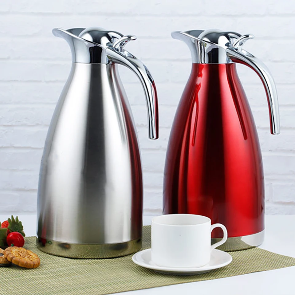 1,5 l/2L tepelný konzervačný hrniec z nehrdzavejúcej ocele Thermos Bottlelarge Capacity Prenosné teplo kanvica kávový čaj Vákuový izolačný džbán