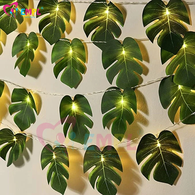 1,5 m/3M LED umelé korytnačky Listy String Lights Domáca záhrada svadba bábätko Havaj Dungle téma narodeninová oslava dekorácia