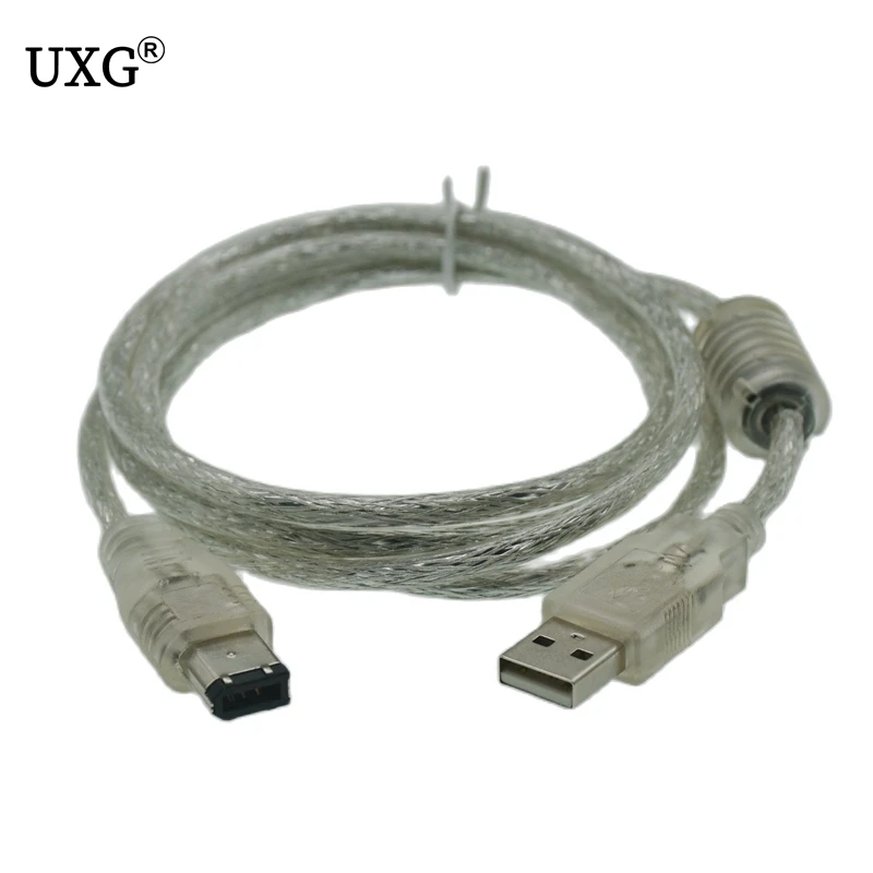 1,5 m 5 stôp USB Muž do 1394 6pin Signál prenosu prenosu mužov pre prenos mužov do IEEE Firewire 1394 6pin kábel pre počítačový digitálny fotoaparát D