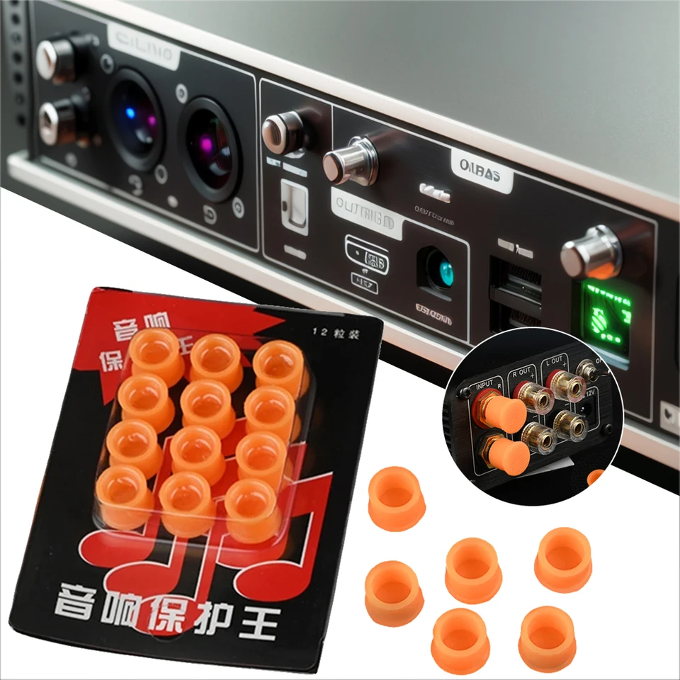 1-5 taška RCA Connector Plast RCA Sámny konektor Cover RCA Sámny ochranný kryt Prach Protector pre DVD zosilňovač