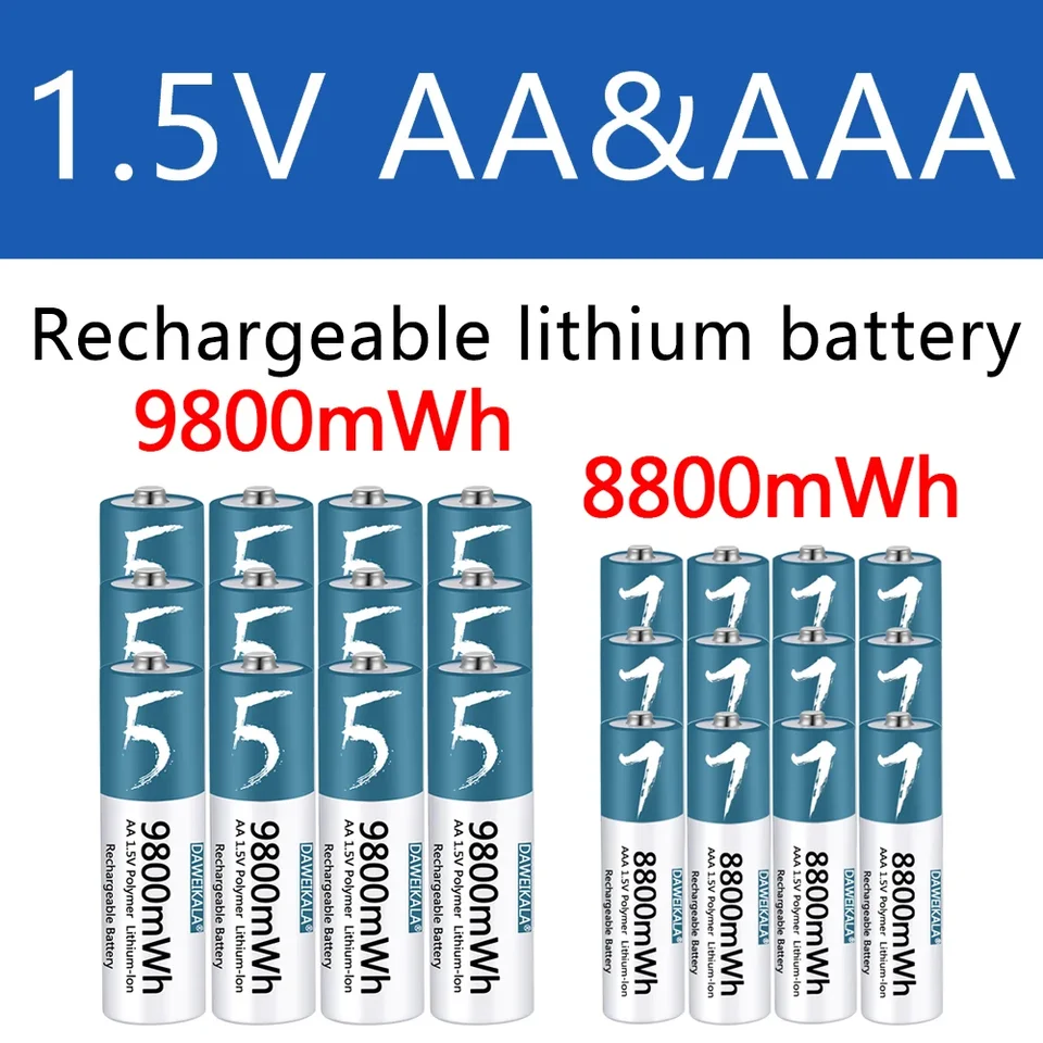 1,5 V AA AAA nabíjateľnú lítium-iónovú batériu AA 9800MWH AAA 8800MWWH BATÉRIA PRE SMART Hračky na diaľkové ovládanie