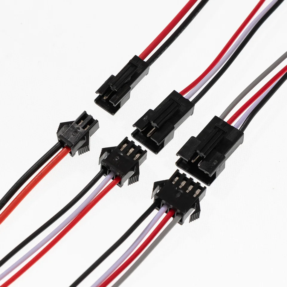 1-50 páry 2/3/4 PIN SM JST Plug Muž a ženský drôtový konektor pre LED pásik RGB 5050 3528 WS2801 APA02 WS2815 WS2813