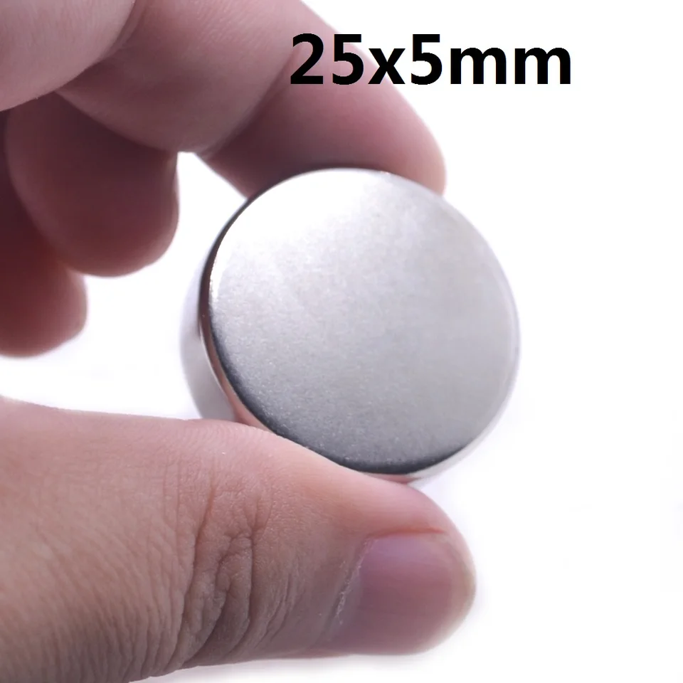 1-500 PCS 25x5 Neodymium magnet 25 mm x 5 mm n35 ndfeb Round Round Super silné silné trvalé magnetické imány disk 25x5 nový magnet