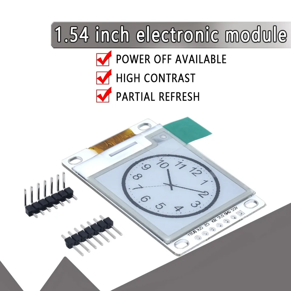 1,54 palca E-Paper Modul E-INP Display SCRESS MODUL MODULE Čierna biela farba SPI SPI Global/Časť Obnovenie
