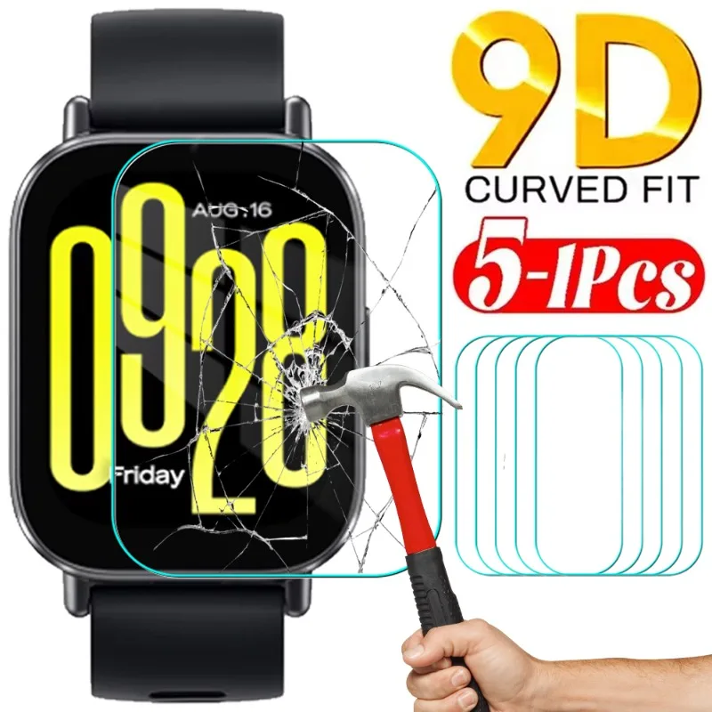 1-5ks HD Temperované sklo pre Redmi Watch 5 Lite Smartwatch Screen Protector Protector Anti-Scratch Protective Film pre Redmi Watch5 Active