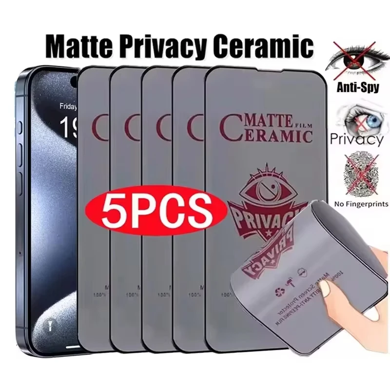 1-5ks matný keramický chránič obrazovky ochrany súkromia pre Samsung A55 A54 A53 A52 A35 A34 A33 A25 A24 A23 A15 S24 Ultra S23 Plus S21 Fe