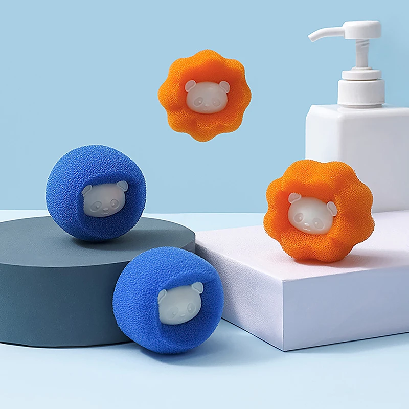 1/5ks Práčovňa Ball Guľová súprava Opätovne použiteľná práčka Vlasy Remover Čistenie lopty Lint Fuzz Pet Hairs