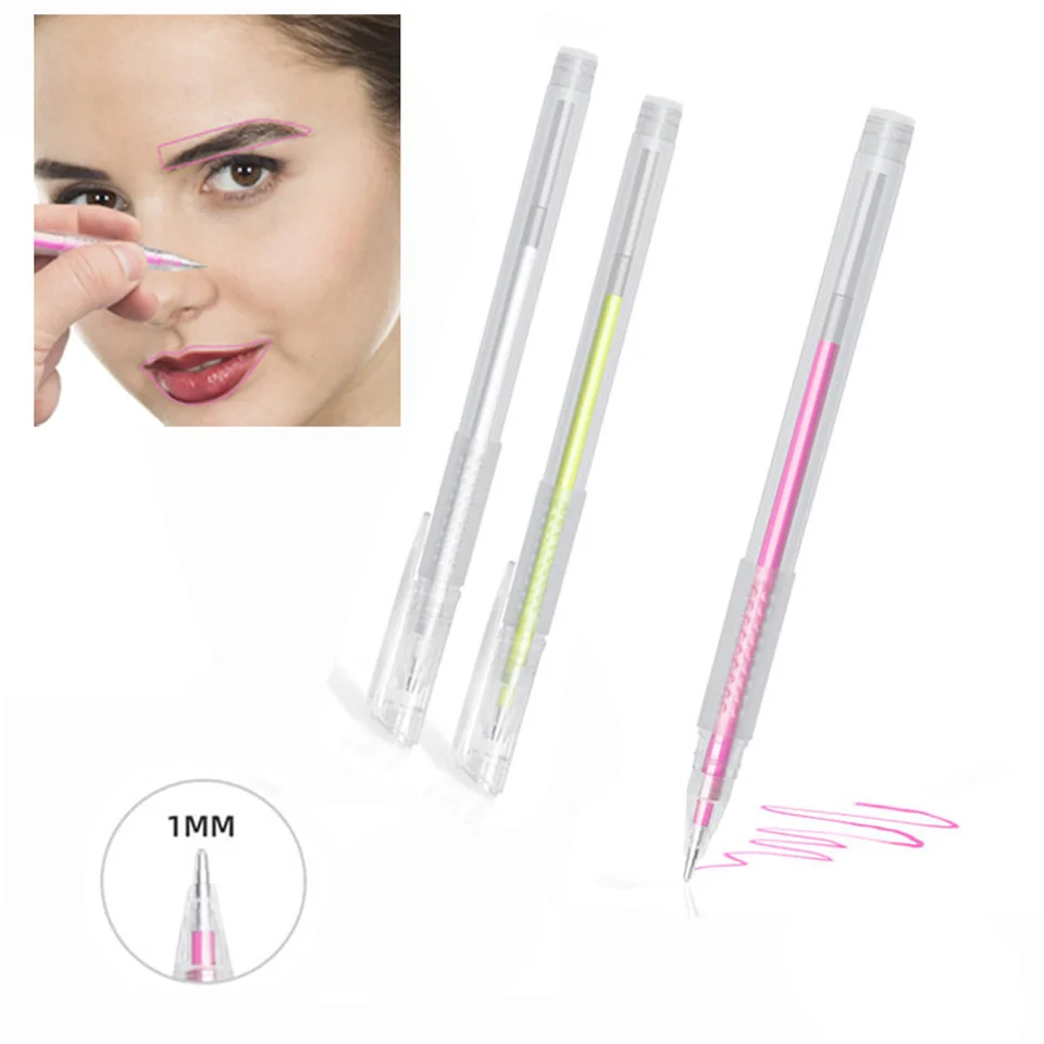 1/5ks tetovacie obočie Marker Pen Microblading Chirurgická pokožka Trvalé make -up zásoby