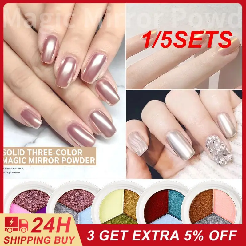 1/5sety zrkadlové prášok ľahko použiteľné nechtové umenie atraktívne nechtové umenie domáce nechty Trends bestseller Solid color