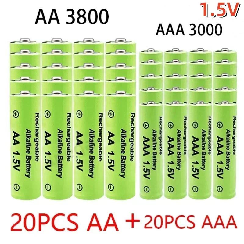 1,5V AA + AAA Ni MH NEKLADAJNÁ ALKALINALICKÁ BATTERICKÁ LOPEGA 3800-3000MAH PRE Player MP3 Play